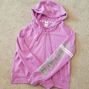 *REDUCED* Victoria's Secret PINK Large Zip Sweater